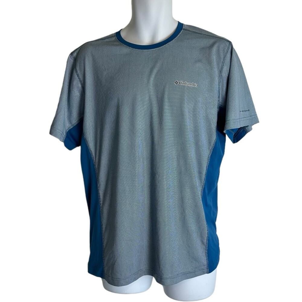 Columbia Omni Shade Athletic Tee Blue Size Medium